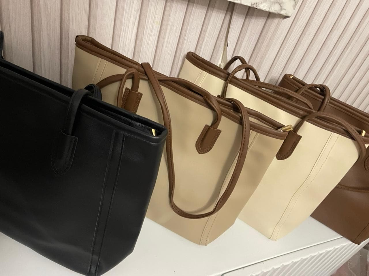 Leather tote 13 inch